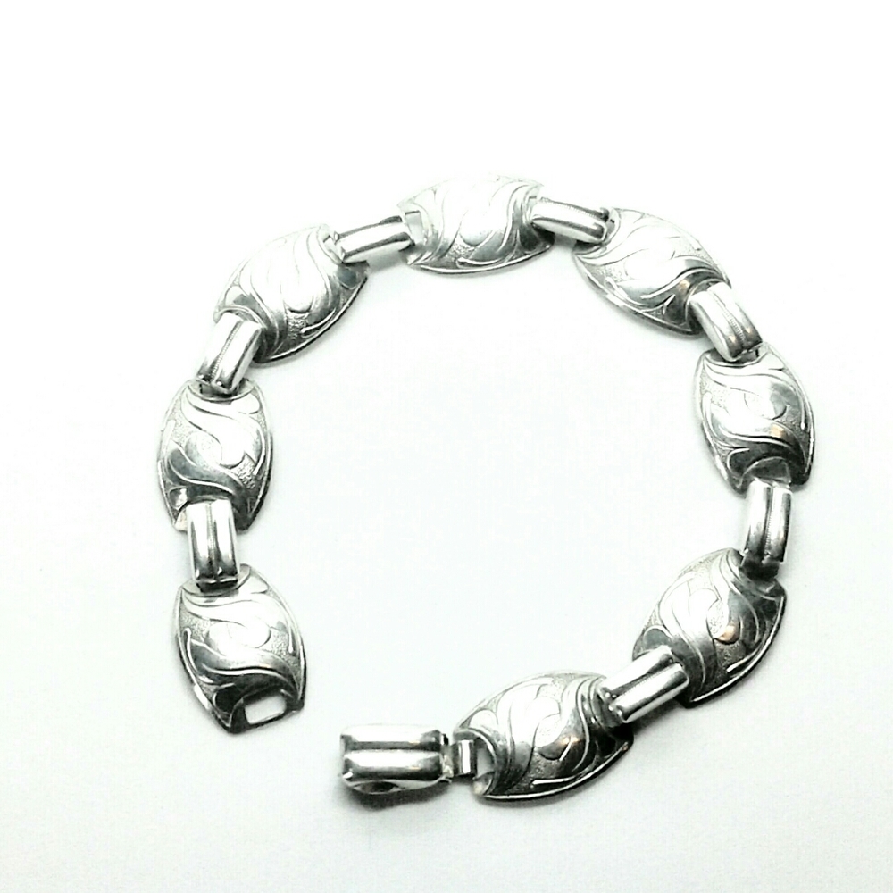 VINTAGE ETCHED LINK BRACELET